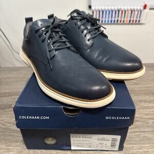 Cole Haan Men's Grand Remix Oxford Dress Shoe Navy Size 10